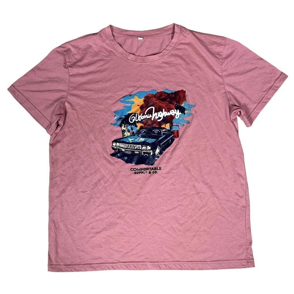 SHEIN Glidomia Highway Muscle Car‎ T-Shirt Size XL